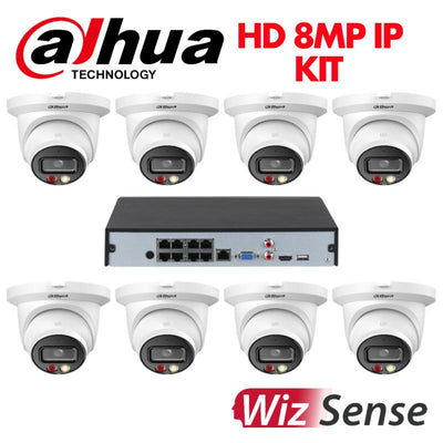 Dahua 8 Megapixel 8 Fullcolor IP Camera 8 Channel NVR KIT-DAHUA-IP-8MP-FULLCOLOR-8CAM Global Security