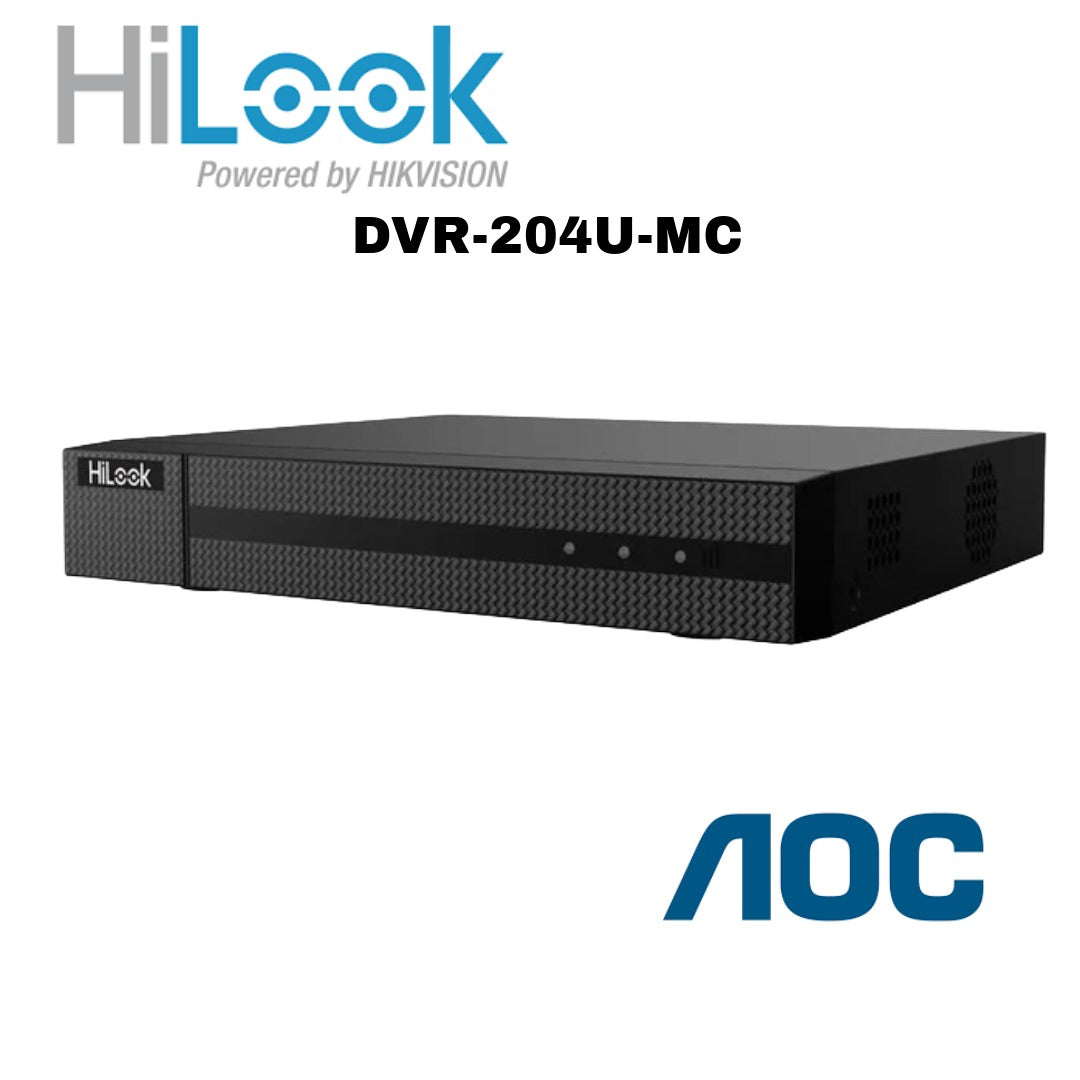 Hikvision Hilook 4 Channel 8MP DVR AOC 4-IN-1 DVR-204U-M(C) Global Security