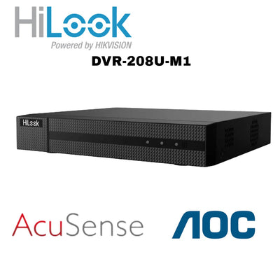 Hikvision Hilook 8 Channel 8MP Acusense DVR AOC 4-IN-1 DVR-208U-M1 Global Security