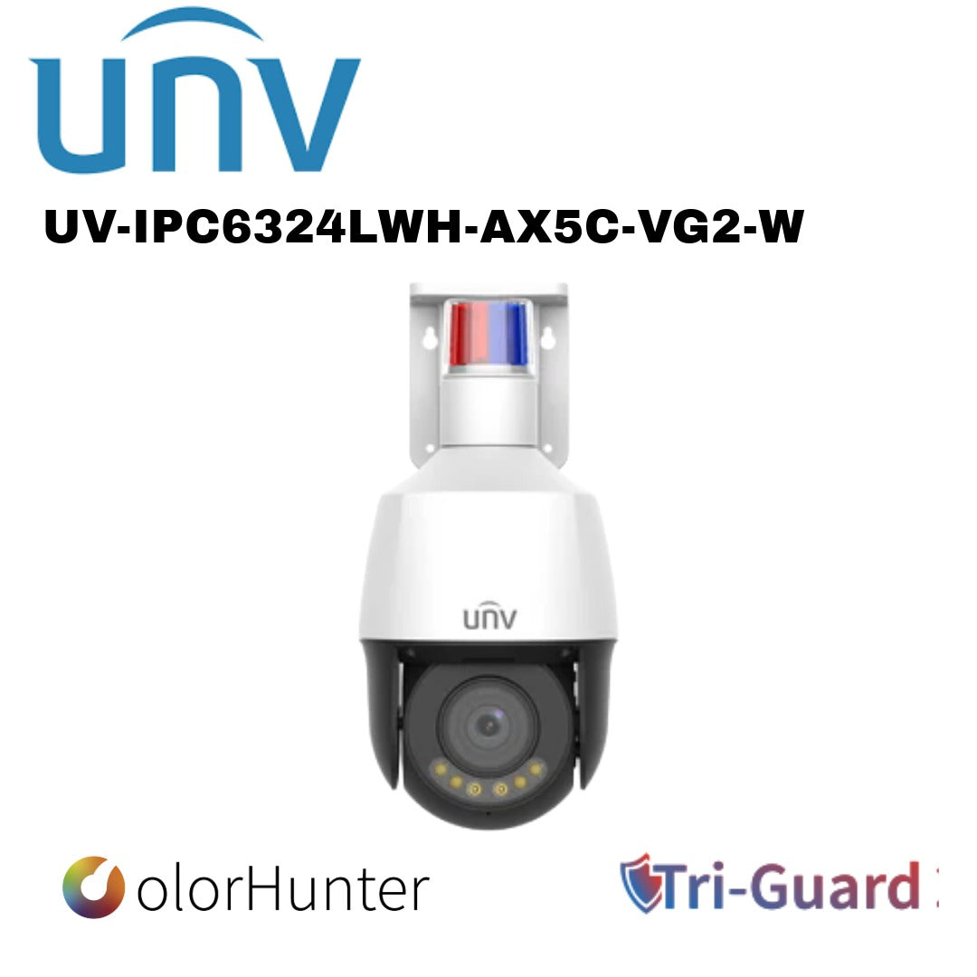 Uniview 4MP Triguard PTZ White UV-IPC6324LWH-AX5C-VG2-W Global Security