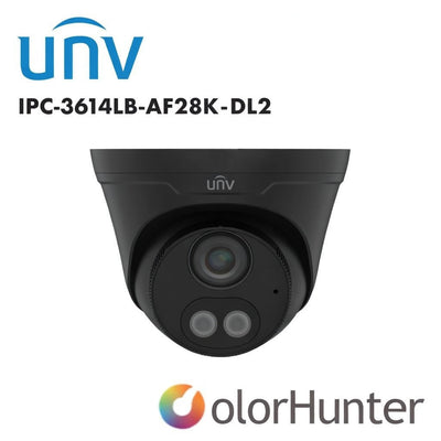 Uniview 4MP Easy ColorHunter Turret Built in Mic 2.8mm White/Black UV-IPC3614LB-AF28K-DL2 Global Security