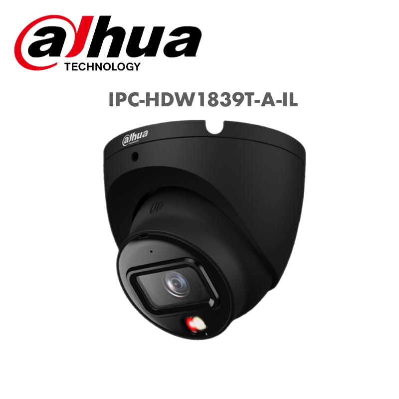 Dahua 8MP Entry Smart Dual Light Fixed-focal Eyeball Network Camera 2.8mm White/Black IPC-HDW1839T-A-IL Global Security