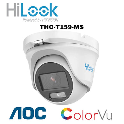 Hikvision Hilook 3K Colorvu AOC Turret with Built in Mic 2.8mm White THC-T159-MS Global Security