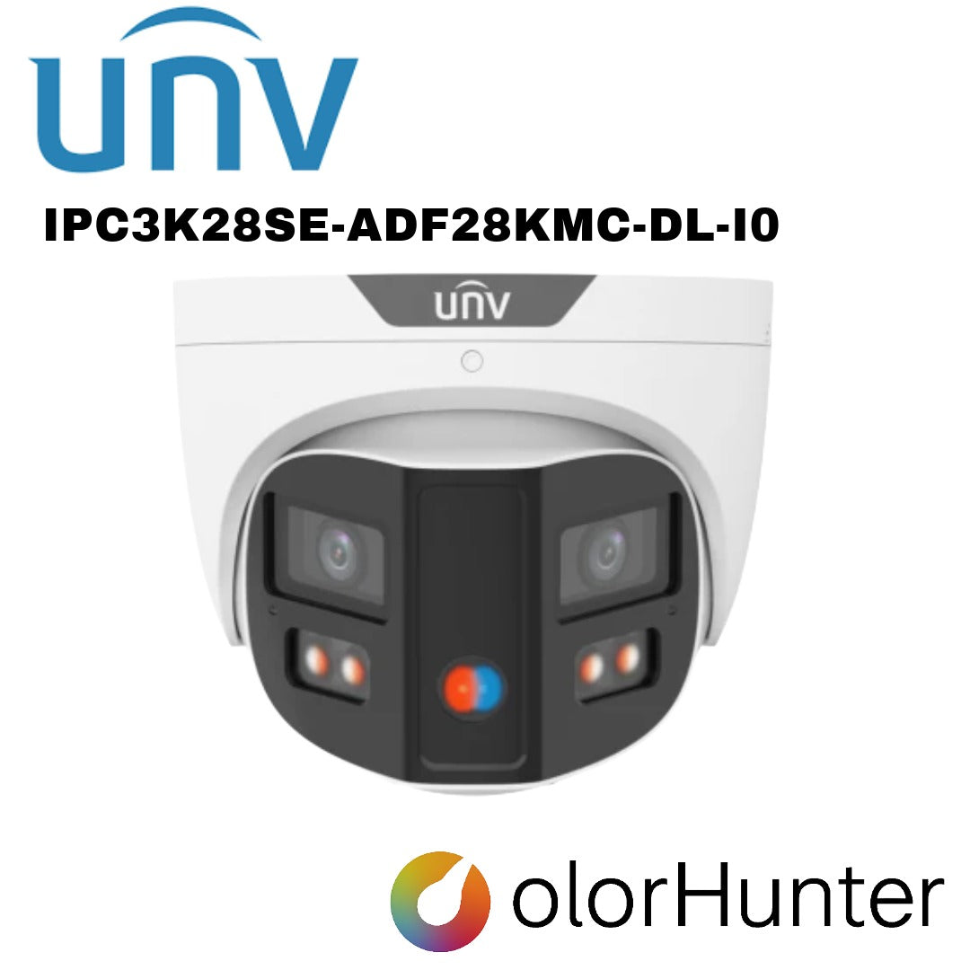 Uniview 8MP Turret  ColorHunter, Omniview, Two-Way Audio, 2.8mm UV-IPC3K28SE-ADF28KMC-DL-I0 Global Security