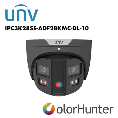Uniview 8MP Turret  ColorHunter, Omniview, Two-Way Audio, 2.8mm White/Black UV-IPC3K28SE-ADF28KMC-DL-I0 Global Security