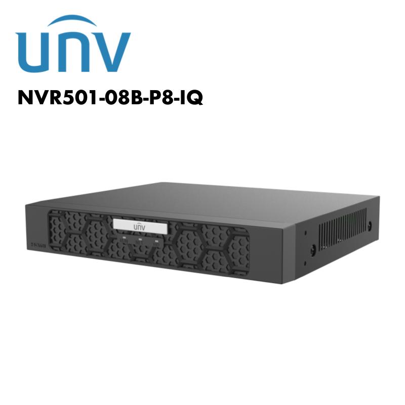 Uniview 8 Channel PoE 1-SATA HD NVR Built-in AI UV-NVR501-08B-P8-IQ Global Security