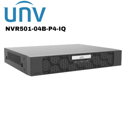 Uniview 4 Channel PoE 1-SATA HD NVR Built-in AI UV-NVR501-04B-P4-IQ Global Security