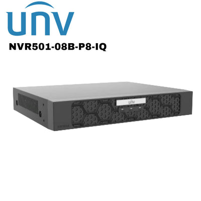 Uniview 8 Channel PoE 1-SATA HD NVR Built-in AI UV-NVR501-08B-P8-IQ Global Security