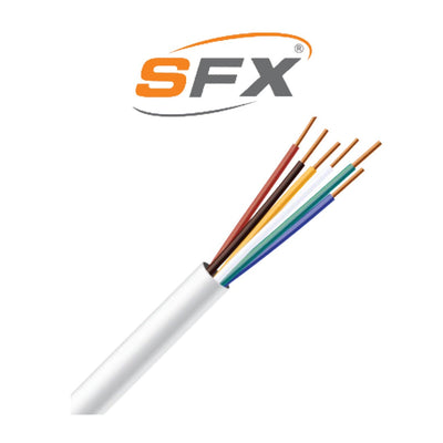 Securi-Flex 6 Core Alarm Cable White 100M Global Security