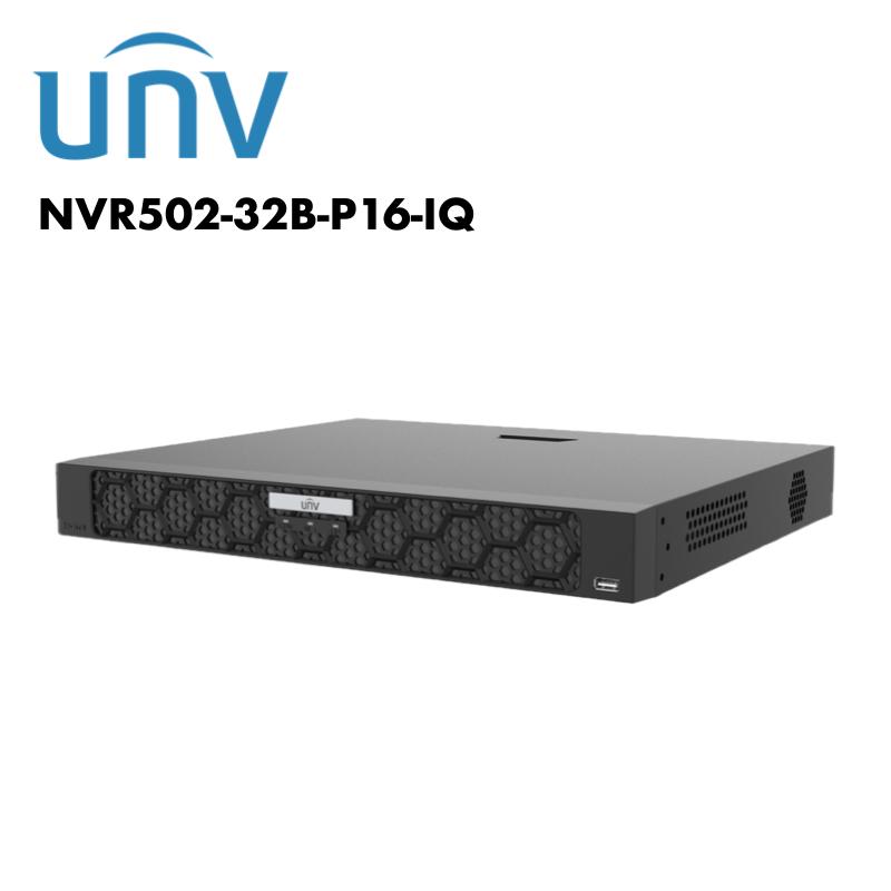 Uniview 32 Channel 2 SATA NVR with Ai UV-NVR502-32B-P16-IQ Global Security
