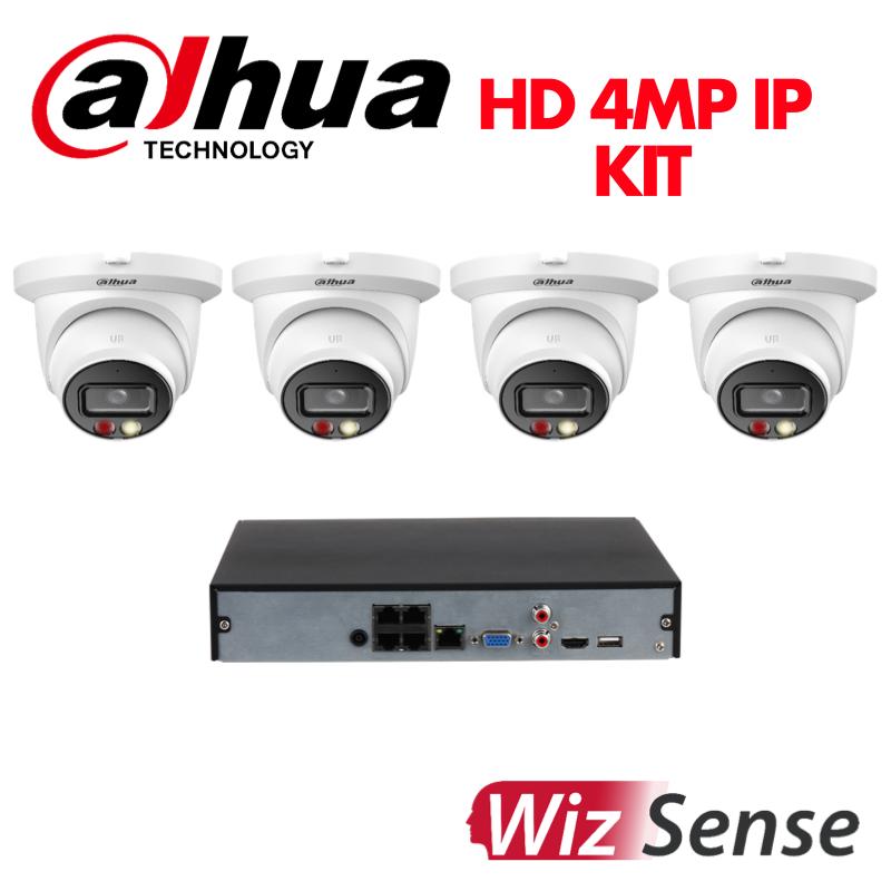 Dahua 4 Megapixel 4 Fullcolor IP Camera 4 Channel NVR KIT-DAHUA-IP-4MP-FULLCOLOR-4CAM Global Security