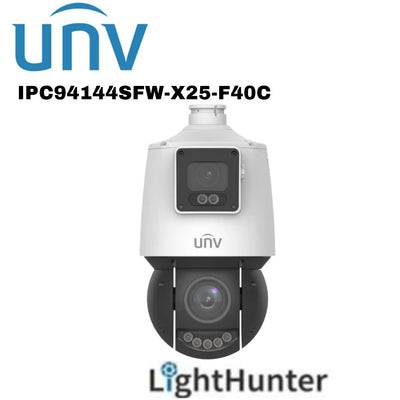 Uniview 4MP+4MP 25X ColorHunter MultiView Auto- Tracking Dual-light Network PTZ UV-IPC94144SFW-X25-F40C Global Security