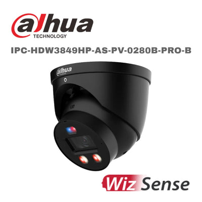 Dahua 8MP Smart Dual Light Active Deterrence Fixed-focal Eyeball WizSense TIOC Pro Network Camera 2.8MM White/Grey/Black IPC-HDW3849HP-AS-PV-0280B-PRO Global Security