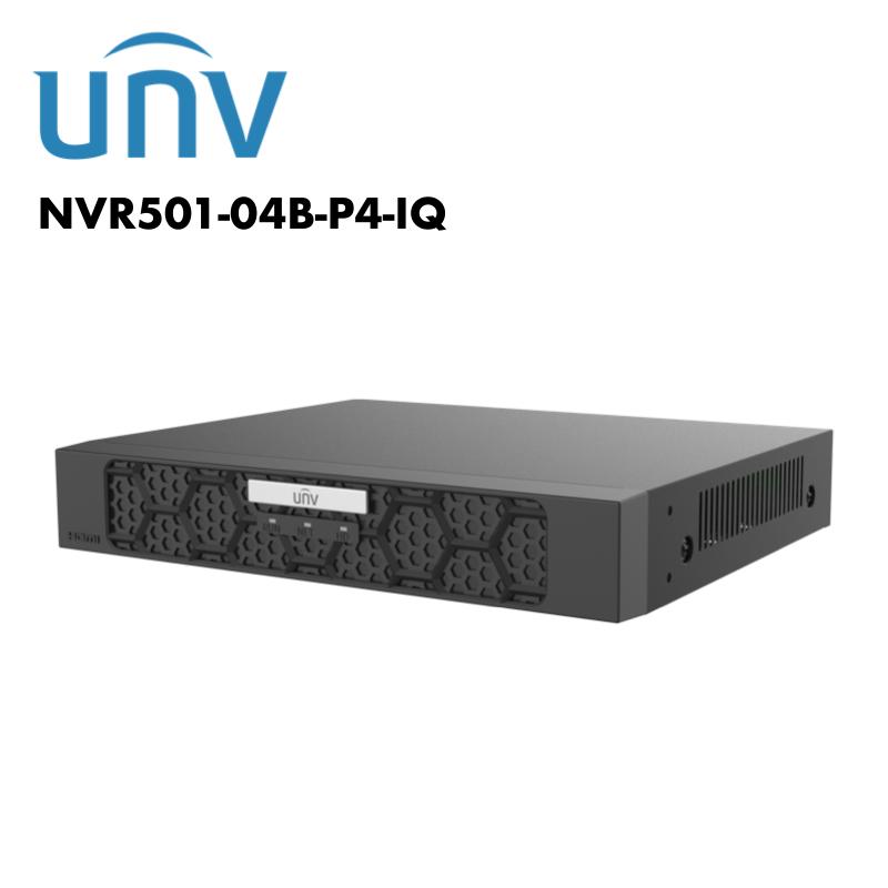 Uniview 4 Channel PoE 1-SATA HD NVR Built-in AI UV-NVR501-04B-P4-IQ Global Security