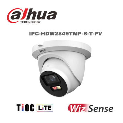 Dahua 8MP TiOC Lite Eyeball WizSense Network Camera 2.8mm (Two-Way Talk) IPC-HDW2849TMP-S-T-PV Global Security