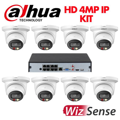 Dahua 4 Megapixel 8 Fullcolor IP Camera 8 Channel NVR KIT-DAHUA-IP-4MP-FULLCOLOR-8CAM Global Security