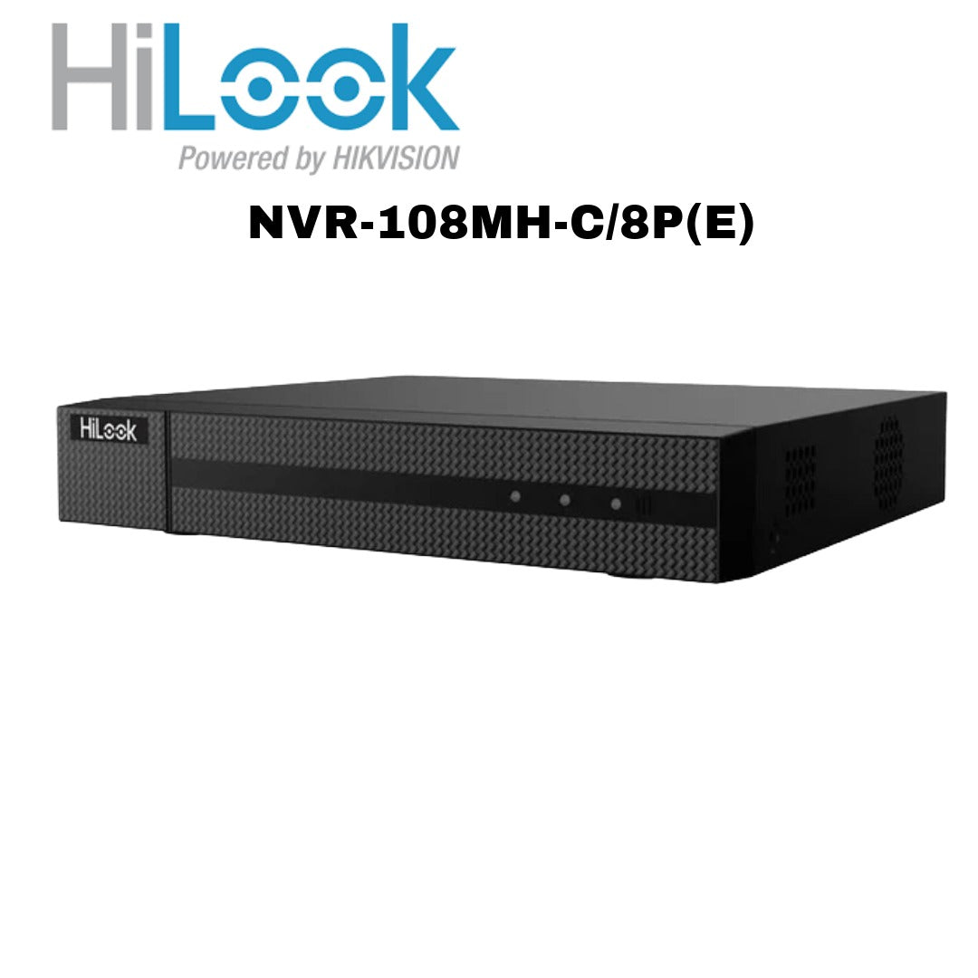 Hikvision Hilook 8 Channel 8MP NVR 8 POE 4K HDMI 1U NVR-108MH-C/8P(E) Global Security