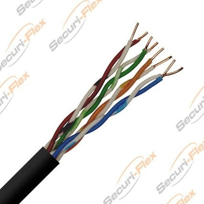 SFX 100m Cat5e Premium UTP Cable Solid Copper PE External Grade Black | Cables | Global Security Alarms